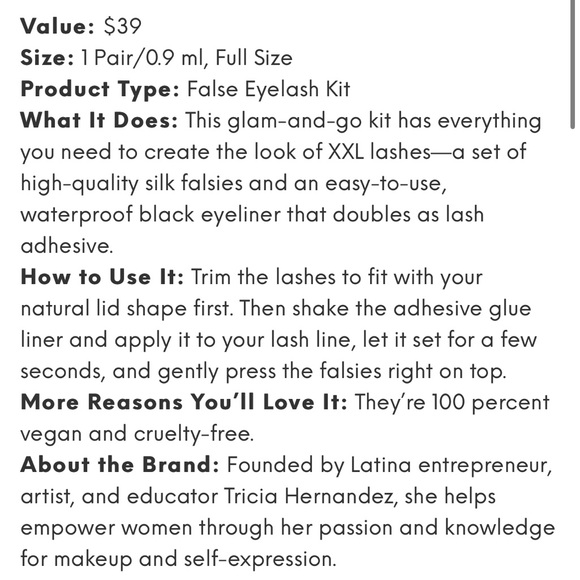 Flirtacious Looks Cosmetics Girls Night Out Falsies Lash Kit - Picture 5 of 6